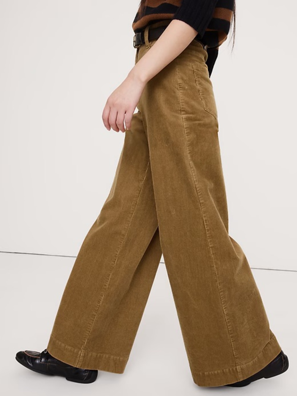 Banana Republic Wide-Leg Corduroy Pants in Camel